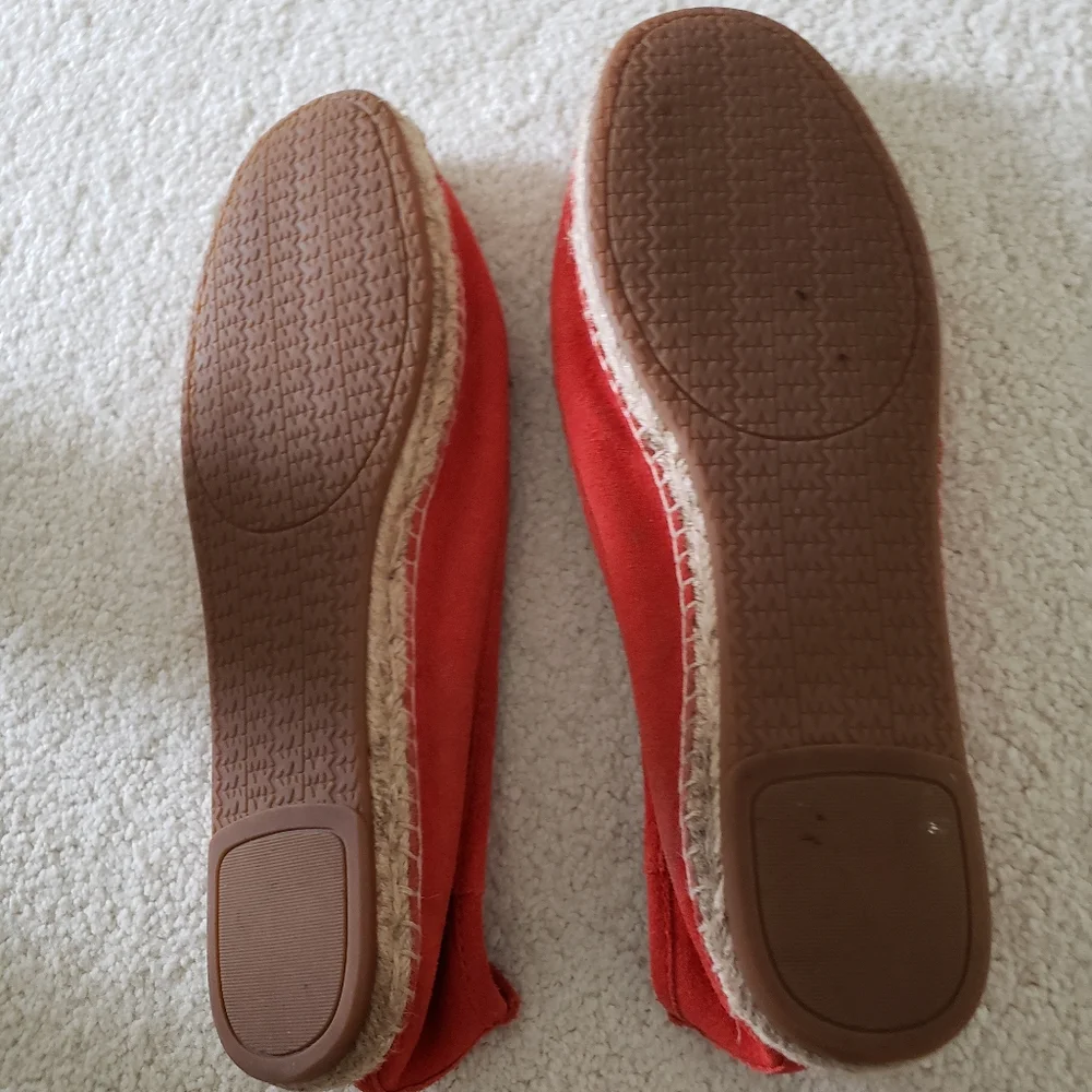 Michael Kors Orange Suede Logo Espadrilles sz8.5